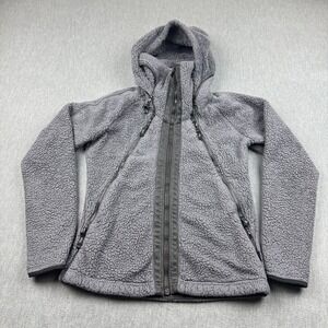Kuhl Jacket Womens Small Gray Full Zip Flight Sherpa Fleece Hooded  Outdoors